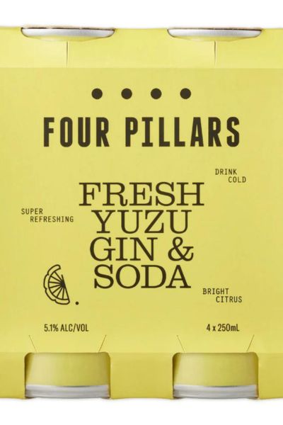 Four Pillars Fresh Yuzu Gin & Soda 250mL 4 Pack